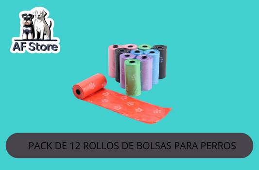 PACK DE 12 ROLLOS DE BOLSAS PARA PERROS