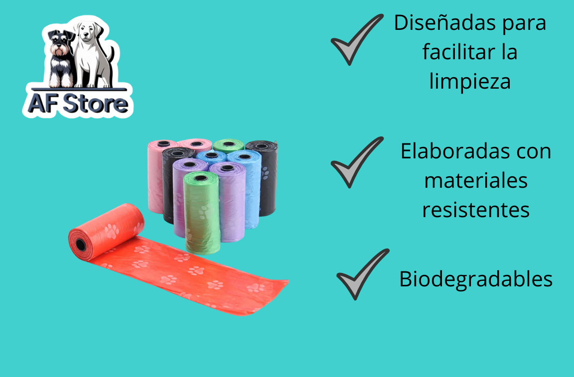 PACK DE 12 ROLLOS DE BOLSAS PARA PERROS
