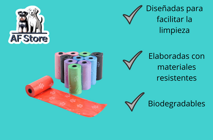 PACK DE 12 ROLLOS DE BOLSAS PARA PERROS
